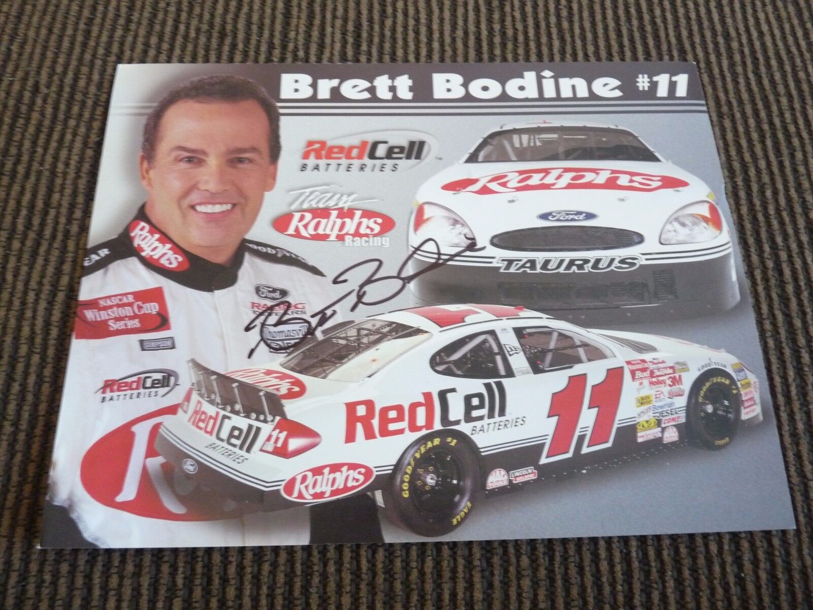 Brett Bodine Signed Autographed Nascar 8.5 x 11