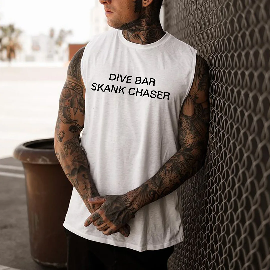 Dive Bar Skank Chaser Print Men's Vest -  