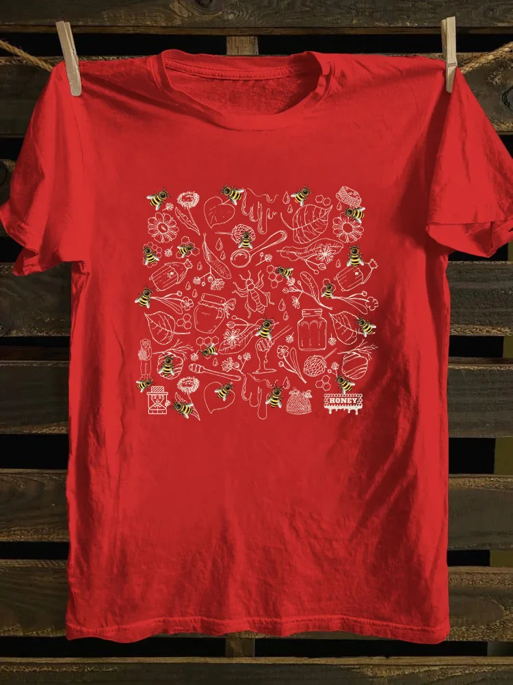 Vintage Bee Botanical T-shirt