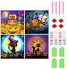 4pcs Diamond Painting -DIY Round Drill Halloween