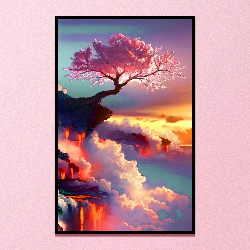 11CT Stamped 3 Strand Cross Stitch - Cherry Tree(40*63cm)