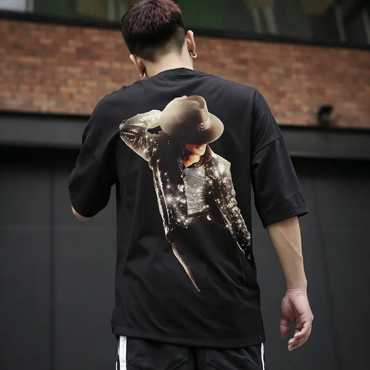 Michael Jackson Sparkle Moonwalk Back Printed Men's T-shirt