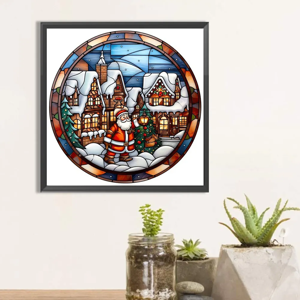 Full Round Diamond Painting 30*30cm - Snow House
