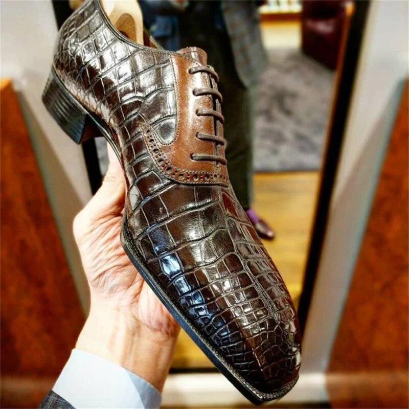 Men PU Leather Fashion Shoes Low Heel  Dress Shoes Brogue Shoes Spring Ankle Boots Vintage Classic Male Casual HC883 1023