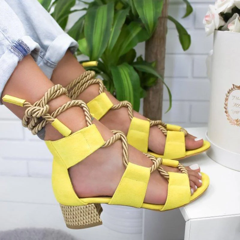 2019 New Wedge Espadrilles Women Sandals Heel Pointed Fish Mouth Fashion Sandals Hemp Rope Lace Up Platform Sandal Size 34-43