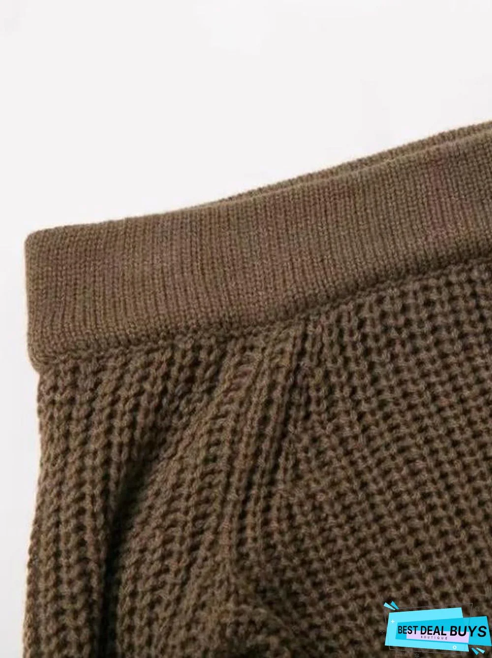 Knitting Off-The-Shoulder Puff Sleeves Sweater Tops