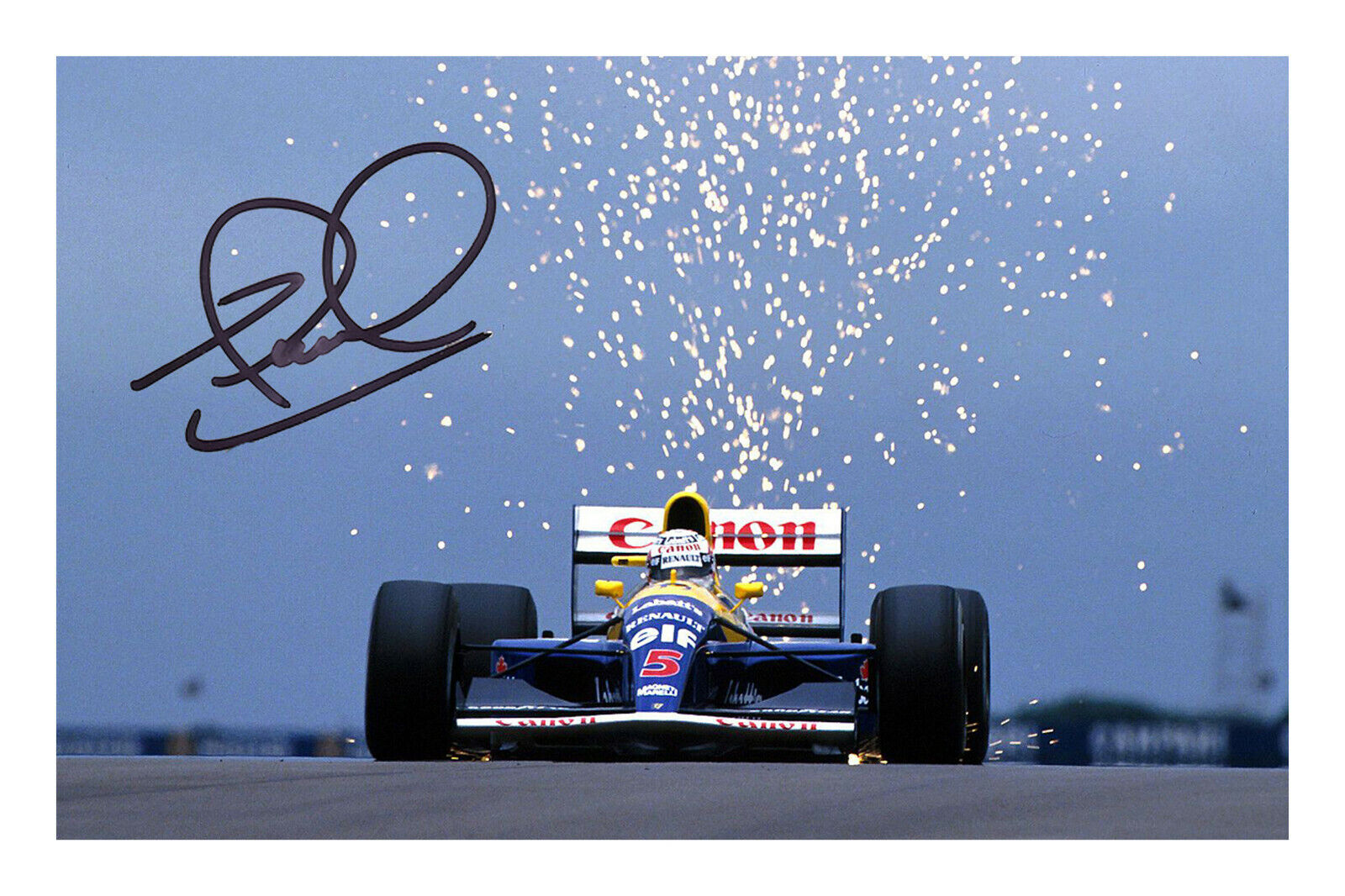 Nigel Mansell A4 Signed Photo Poster painting Print Autograph Racing Driver