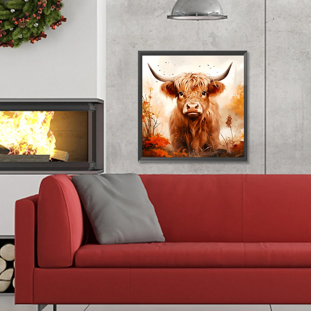 Diamond Painting - Full Round Drill - Highland Yak(Canvas|30*30cm)