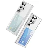 Card Slot Wallet Phone Case Transparent Hard Back Cover With Card Holder for Samsung S35 S24 Ultra S23 S22 PC Phone Case