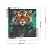 Diamond Painting -DIY Round Drill Anthropomorphic Tiger(40x40 CM)