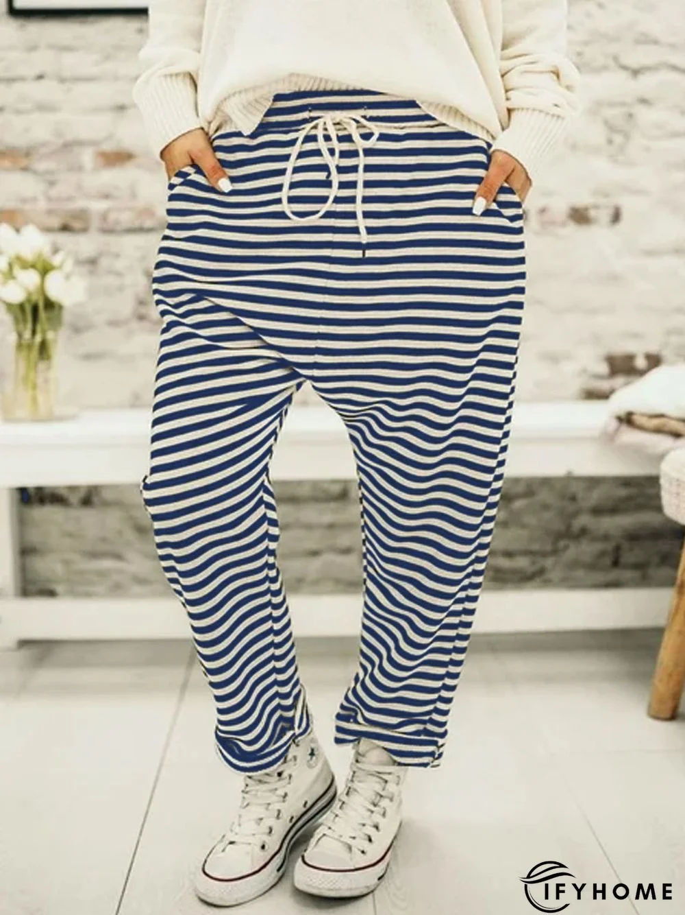 Striped Casual Loose Bottoms | IFYHOME
