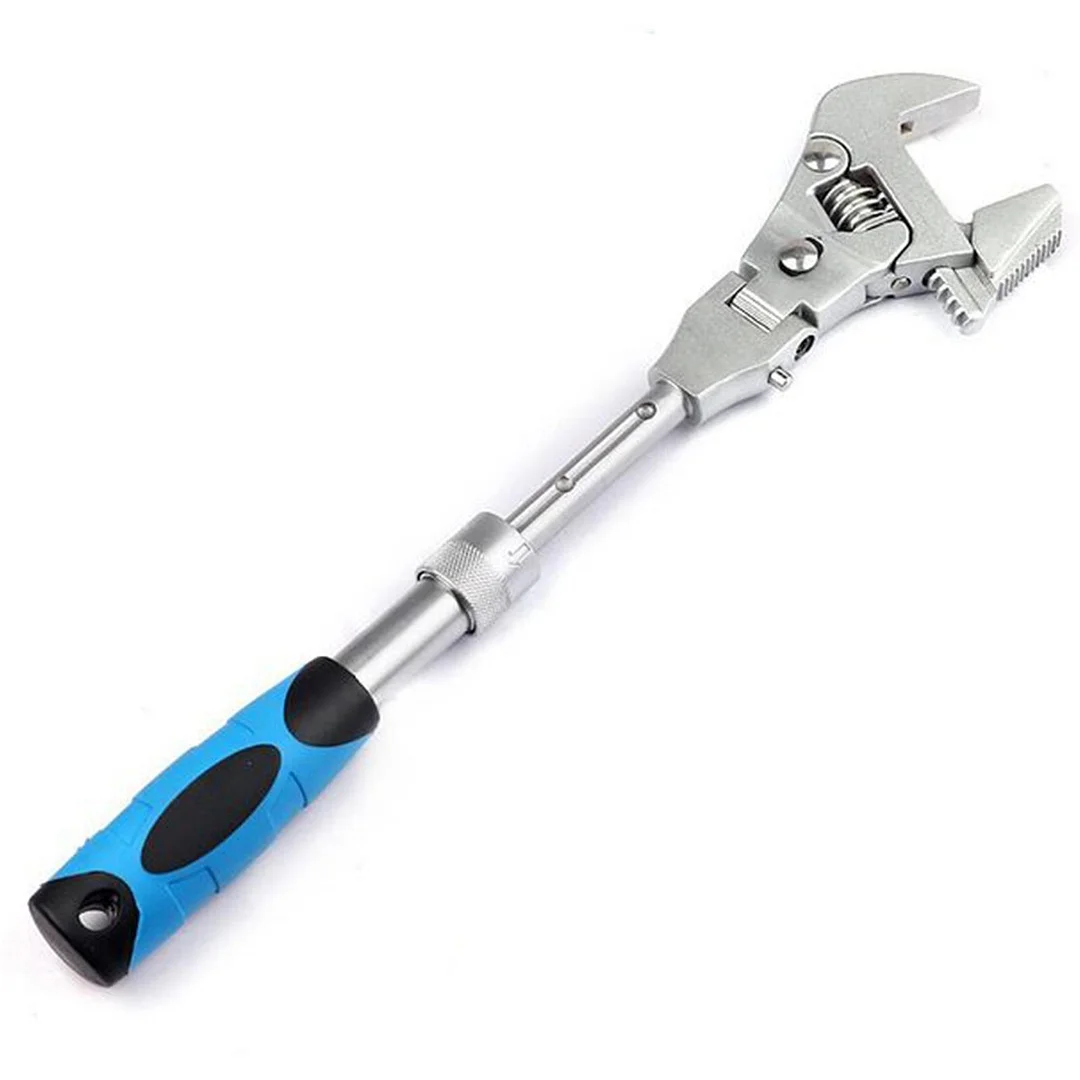 10-inch folding shaking head ratchet fast retractable wrench multi-function movable wrench five-in-one wrench