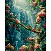 Flower And Bird Waterfall-11CT Stamped Cross Stitch 45*55cm/17.72*21.65in