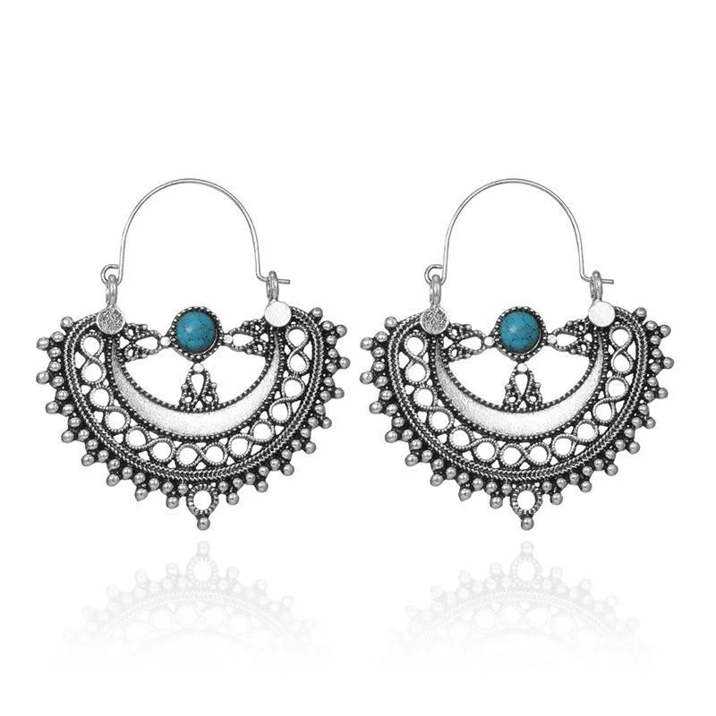 Women plus size clothing Retro Bohemian Style Geometric Earrings Wholesale Cheap Jewelry-Nordswear
