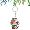 Bead Embroidery - Cow Beaded Counted Cross Stitch Keyring