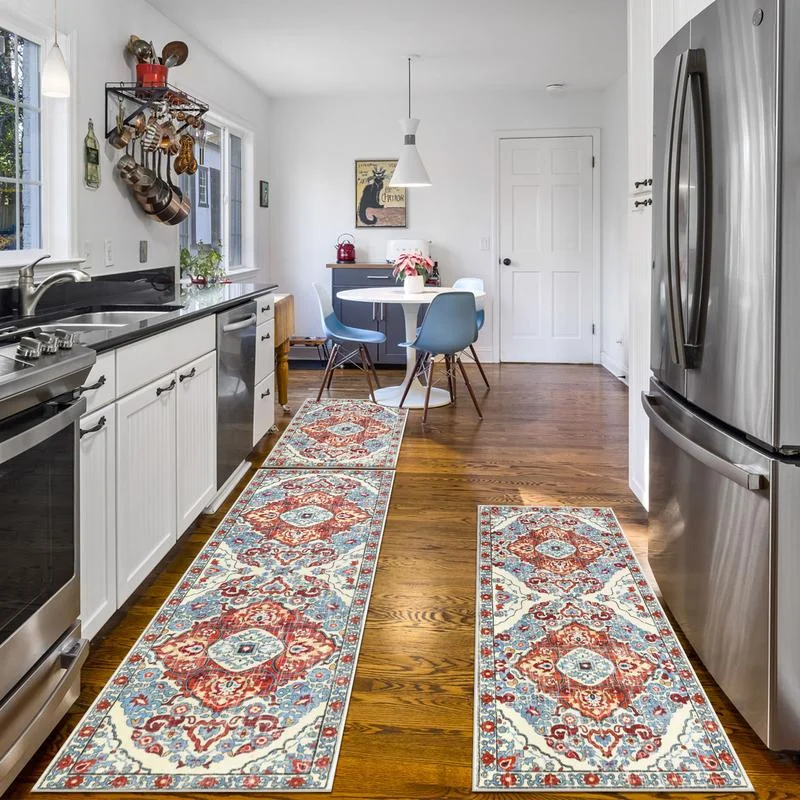 💖💖Boho Washable Kitchen Rugs Sets of 3 - Non Slip Kitchen Rugs