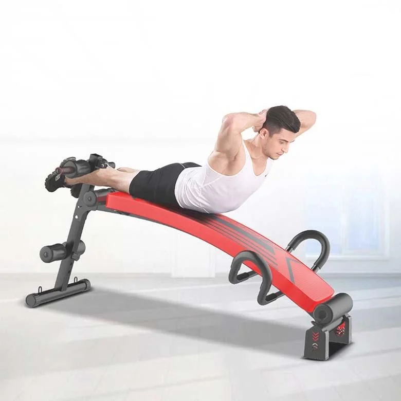 Foldable Sit-up Board For Household Multifunctional Abdomen, Specification: 177P-7 Red Glory 