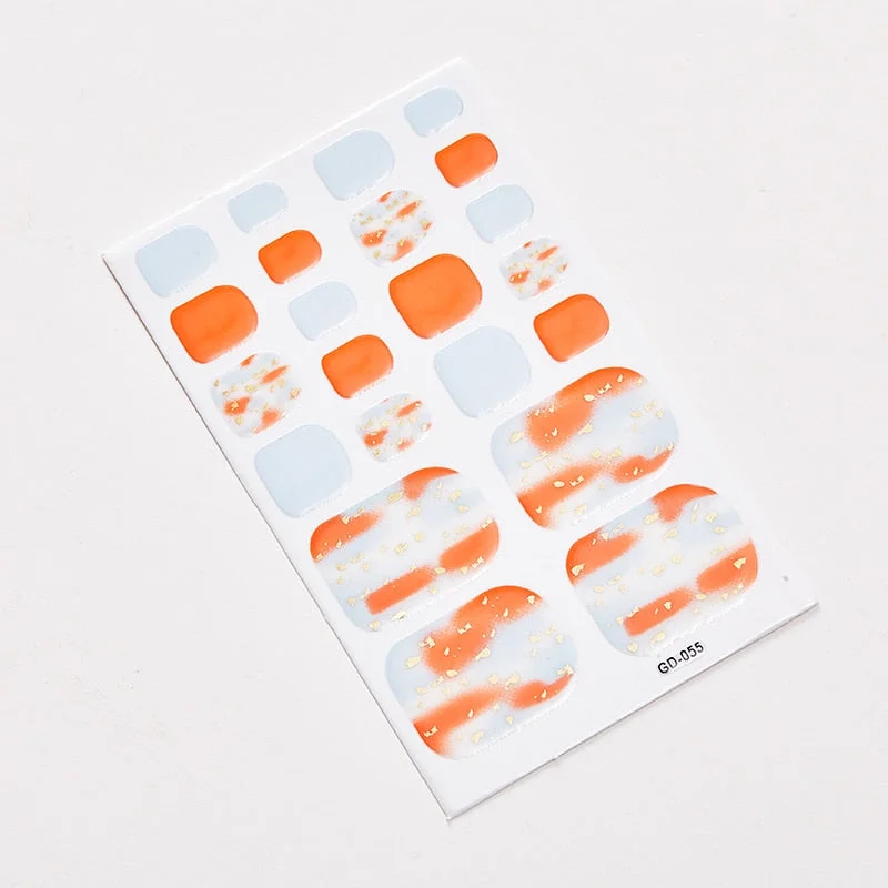 22 Tips/Sheet Designer Nail Decals Full Cover Nail Stickers Nail Designs Full Beauty Nail Art Stickers Creative Nail Decoration