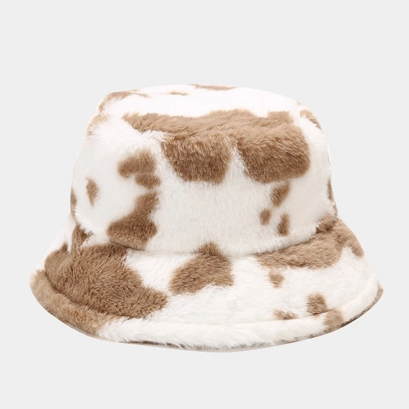 Women’s Fashion Cow Pattern Wide Eaves Bucket Hat