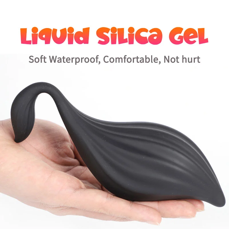safe liquid silicone wearable fox tail anal plug adult sex toy