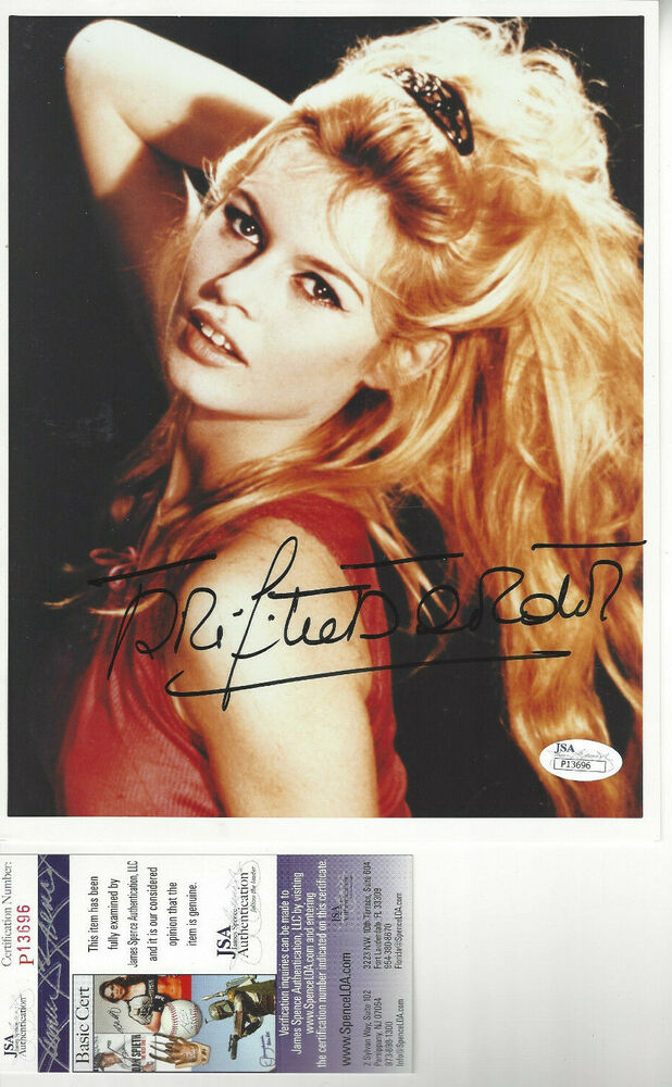 Beautiful actress Bridget Bardot  Autographed 8x10 color Photo Poster painting  JSA Certified