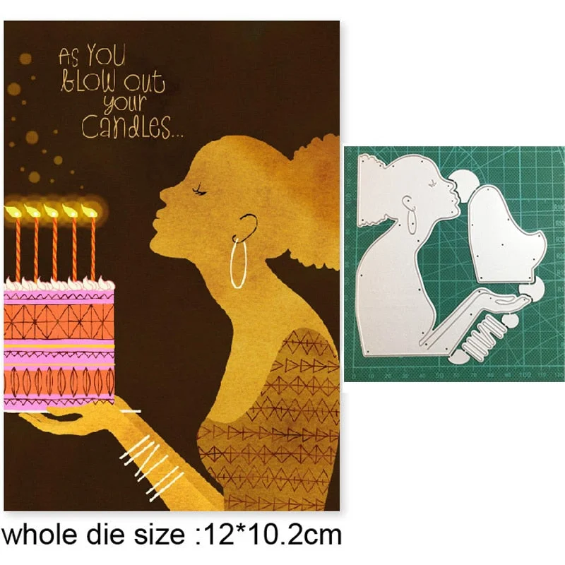 2021 New Craft Dies Africa Woman Metal Cutting Dies Cut Die Mold Decoration Scrapbook Dies Knife Mould Blade Punch Stencils Dies