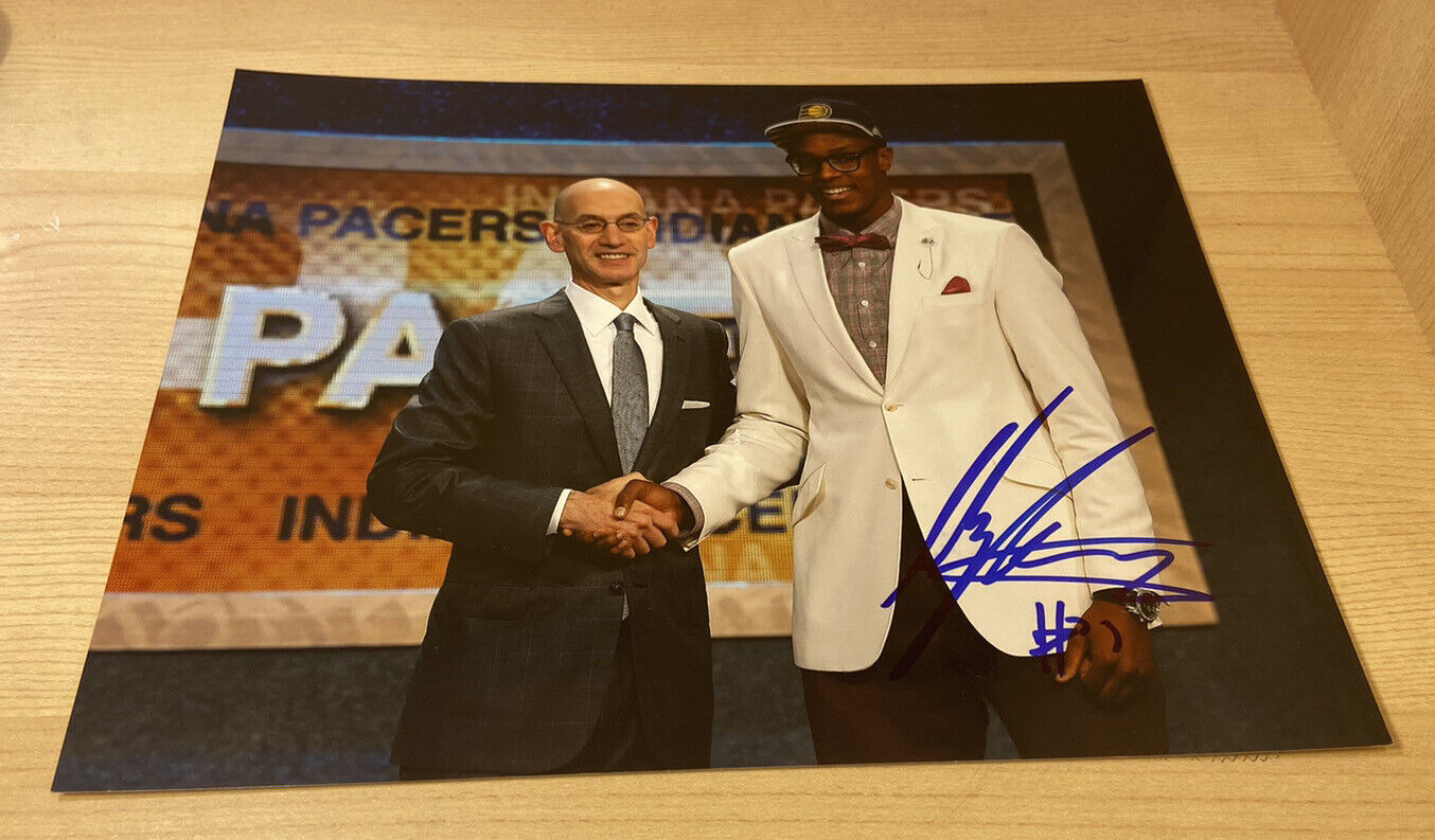 Myles Turner Indiana Pacers Draft Night Autographed Signed 8X10 Photo Poster painting W/COA