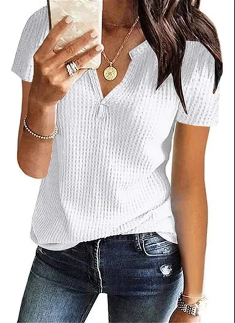 Brownm Clothes Mid-length Loose Casual Sleeved T-shirt Tops