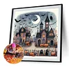 (40*40cm)Halloween Street - Full Round Drill Diamond Painting