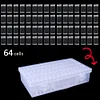 (US Only)Diamond Painting Box Transparent Beads Storage Case Container (64 Grids)