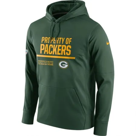 Men's Green Bay Packers  Green Circuit Property Of Performance Pullover Hoodie