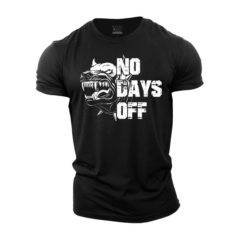Cotton No Days Off Graphic Men's T-shirts tacday