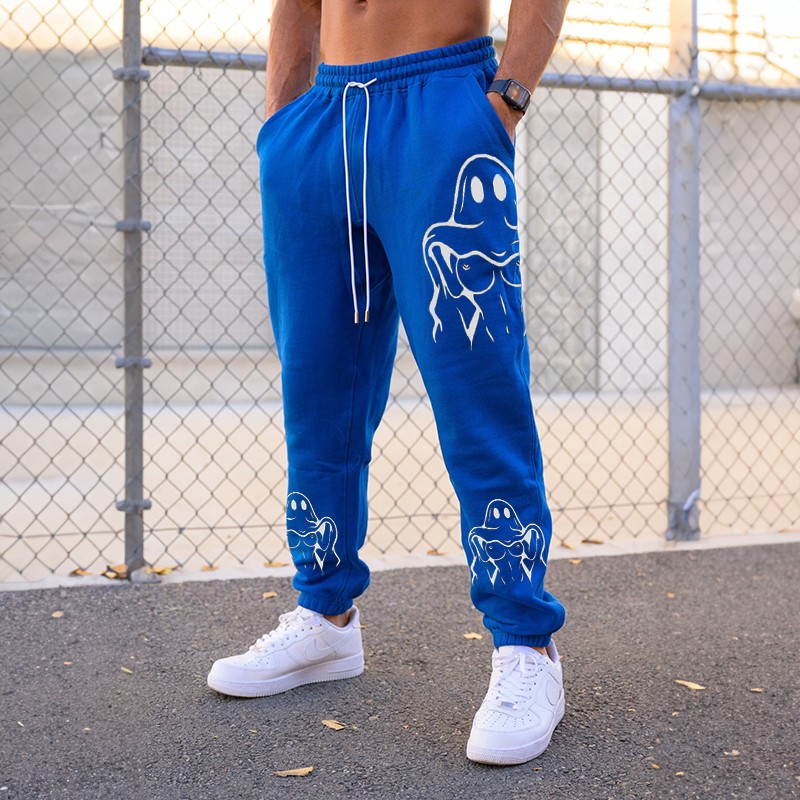 Naughty Ghost Sexy Boobs GRAPHIC PRINT JOGGERS