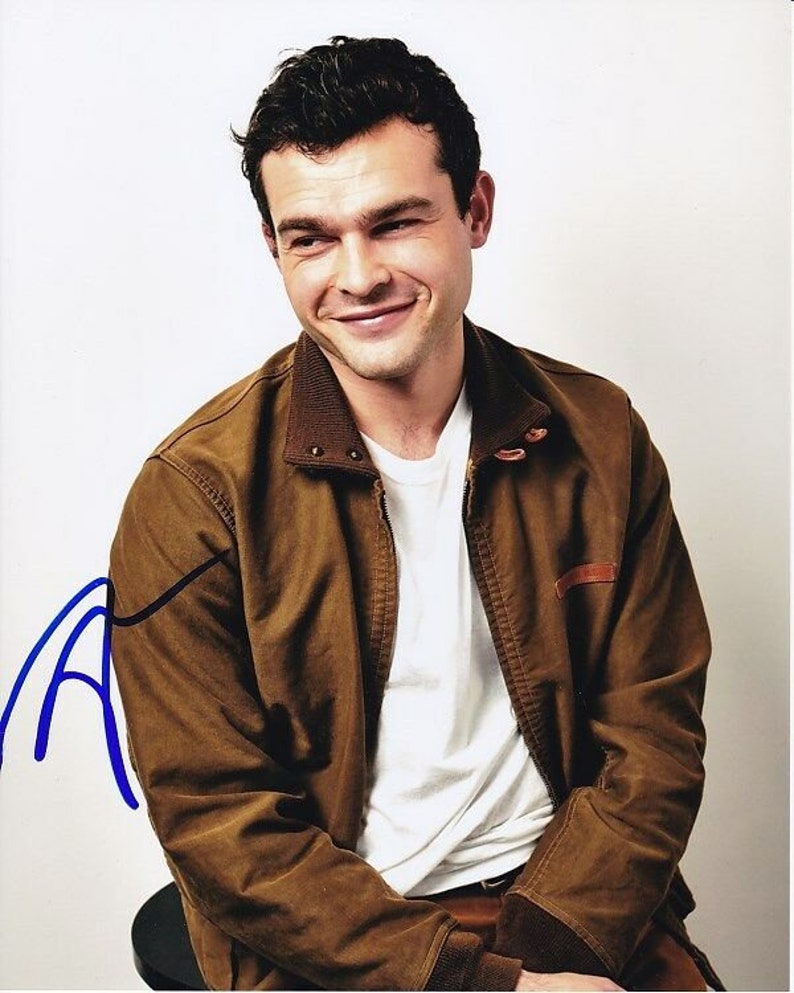 Alden ehrenreich signed autographed 8x10 Photo Poster painting star wars han solo