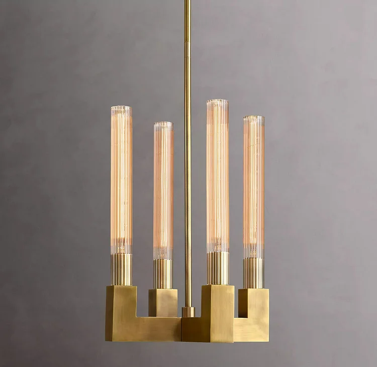 Cannele Linear Crystal Clear Pendant Light Vjlight