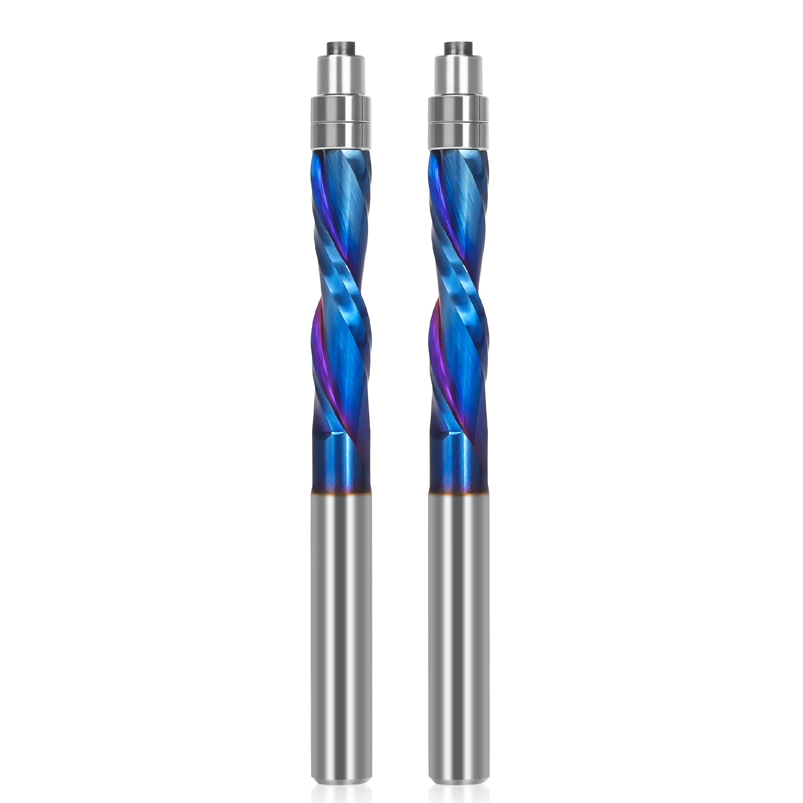 LUNYEE 2Pcs Downcut Spiral Flush Trim Router Bit 1/4 Shank