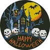 Halloween Haunted House-11CT Stamped Cross Stitch 24*24cm/9.45*9.45in
