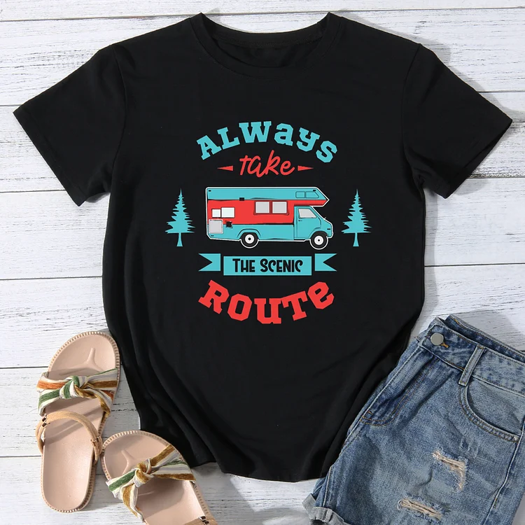 Always Take The Scenic Route T-Shirt Tee-014256-Annaletters