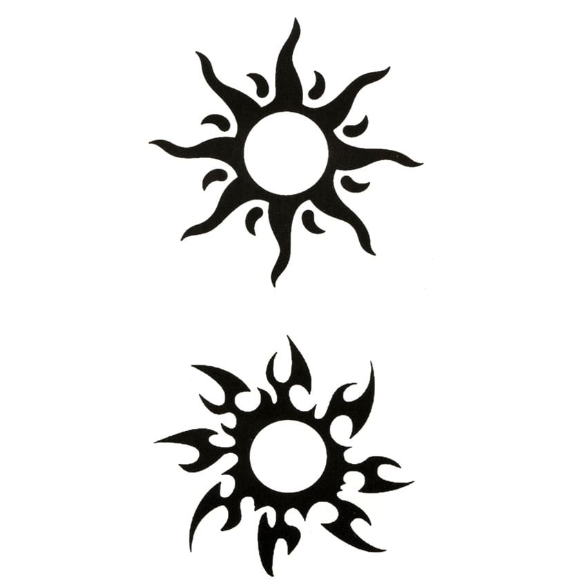 Big Sun Totem Waterproof tattoo sticker harajuku sleeve tatoo tatuajes temporales a prueba de agua body feminino tatuagem