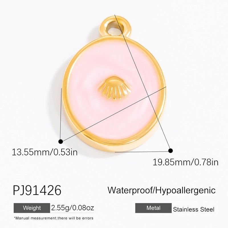 1 Piece 304 Stainless Steel Heart Shape Flower Butterfly Pendant Jewelry Accessories