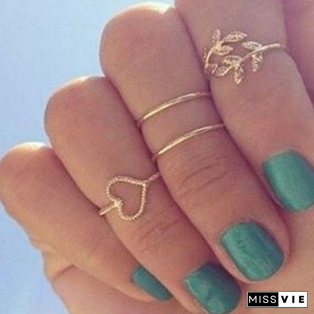 30 Styles Trendy Boho Midi Knuckle Ring Set For Women Crystal Geometric Finger Rings Fashion Bohemian Jewelry