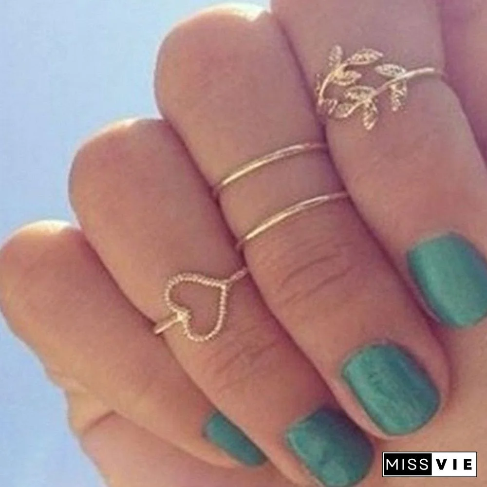 30 Styles Trendy Boho Midi Knuckle Ring Set For Women Crystal Geometric Finger Rings Fashion Bohemian Jewelry