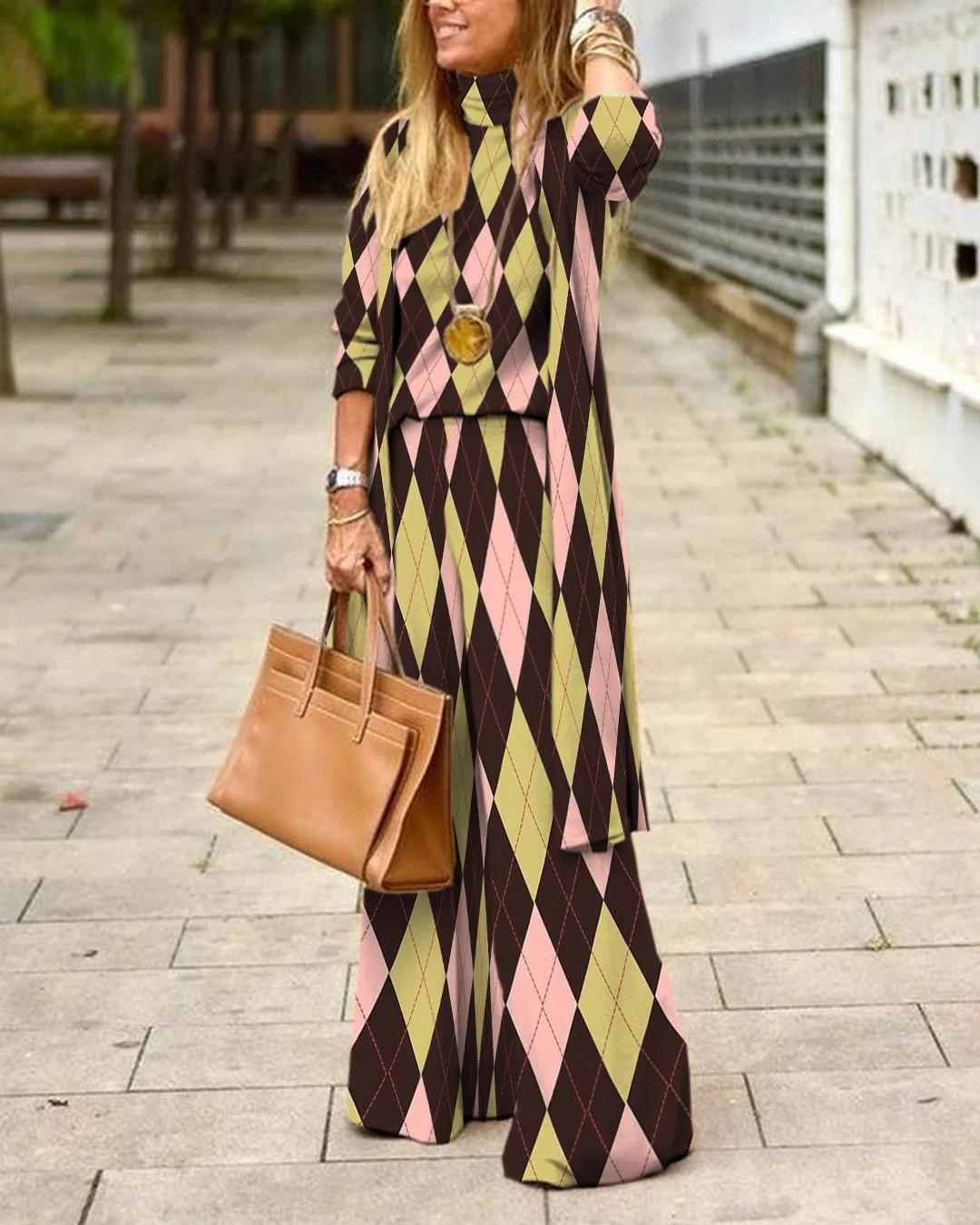 Herringbone Sweater Three-Piece Suit c784