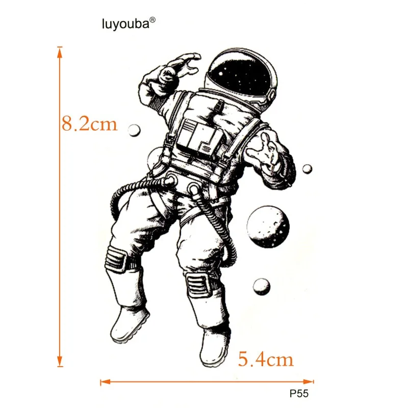 Astronaut In Space temporary tattoo sticker tatoo sticker tatuagem harajuku henna tattoo sleeves tatoo temporaire femme water