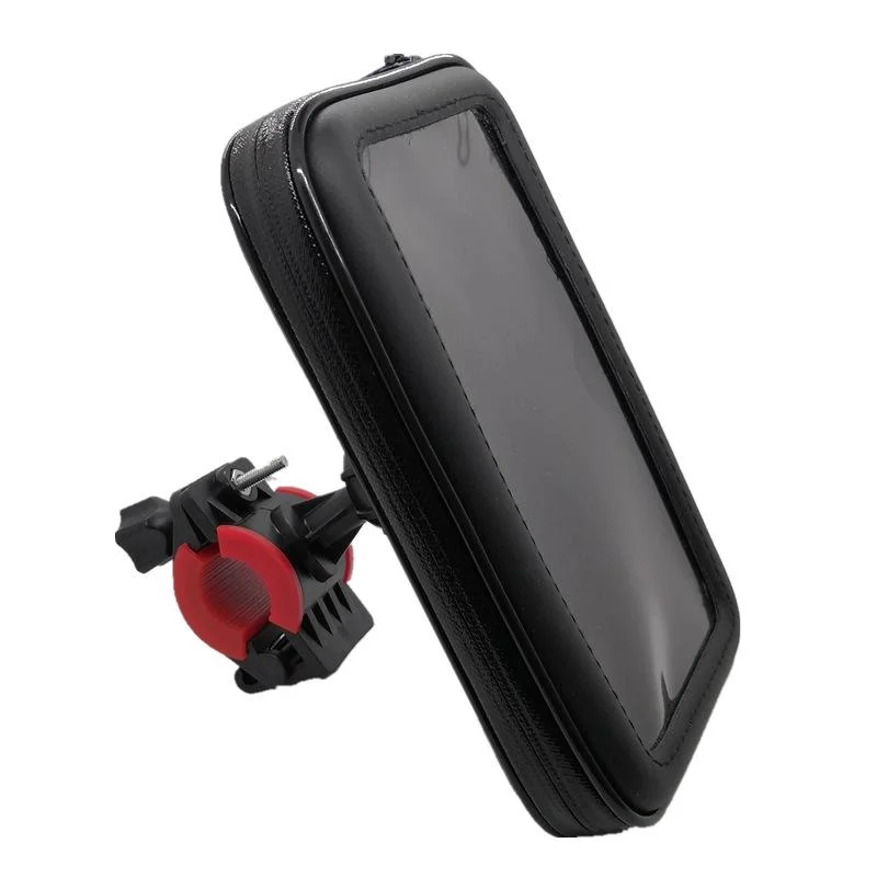 Outdoor Riding Motorcycle Bicycle Waterproof Mobile Phone Bracket,Style: Bicycle 5.5 inch Black