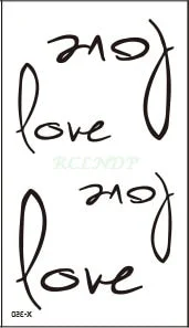 Waterproof Temporary Tattoo Sticker sexy English Letter Words Arrow Fashion Pattern Flash Tatoo Fake Tatto for Women Men