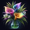 Luminous Flowers-Full Round Diamond Painting