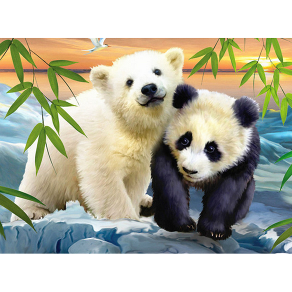 

30*40CM - Panda - Round Drill Diamond Painting, 501 Original