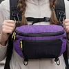 Outdoor Hiking Chest Bag Waterproof Multi-Functional Sports Backpack Large Capacity Waist Pack Hanging Pocket for Camping Cycling Running Hiking