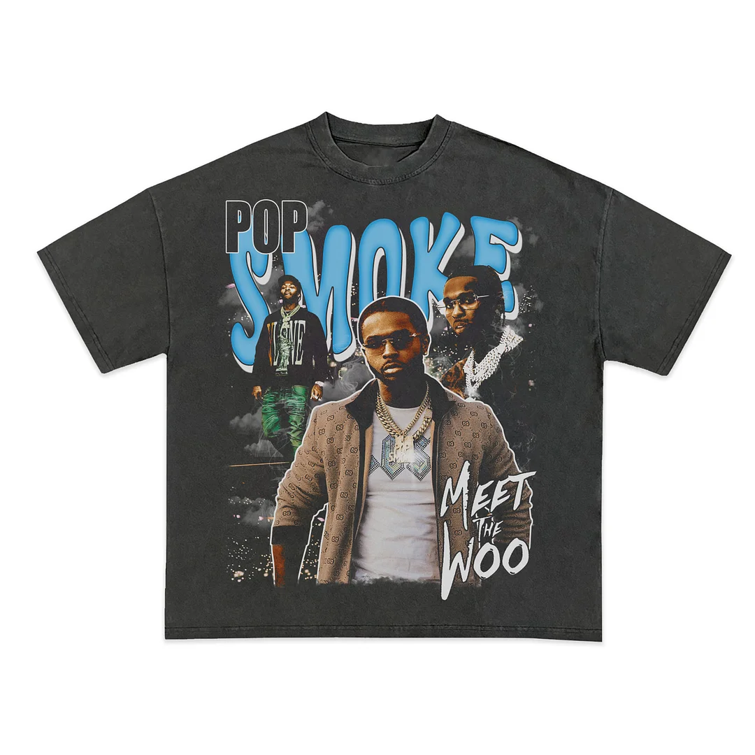 【Buy 5 Get 1 Free & Free Shipping】Retro Hip Hop Street Cotton Short Sleeve T-Shirt